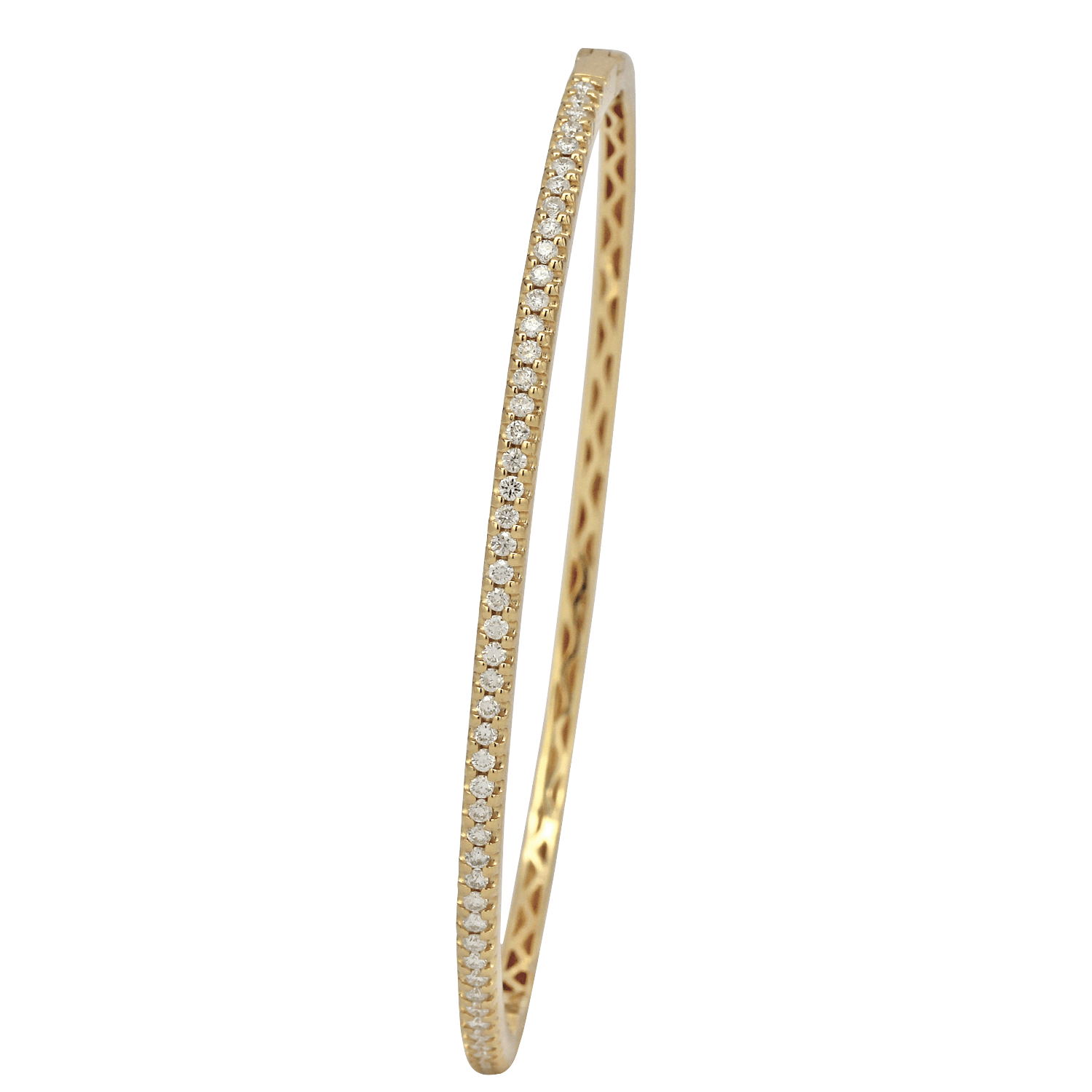 Diamond Bangle in 14K Yellow Gold Antons Fine Jewelry Baton Rouge