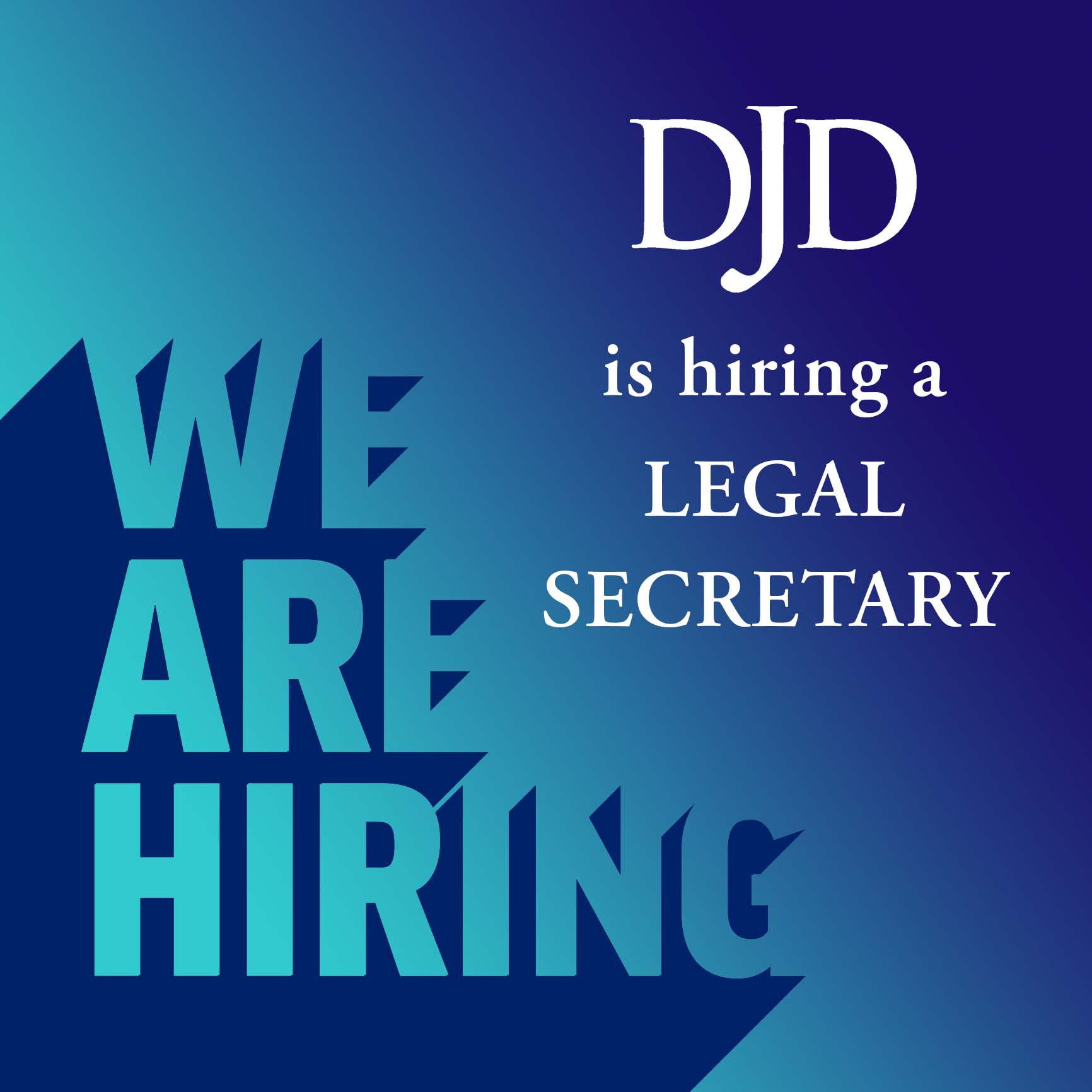 DJD is Seeking A Legal Secretary D'Arcy Johnson Day Lawyers