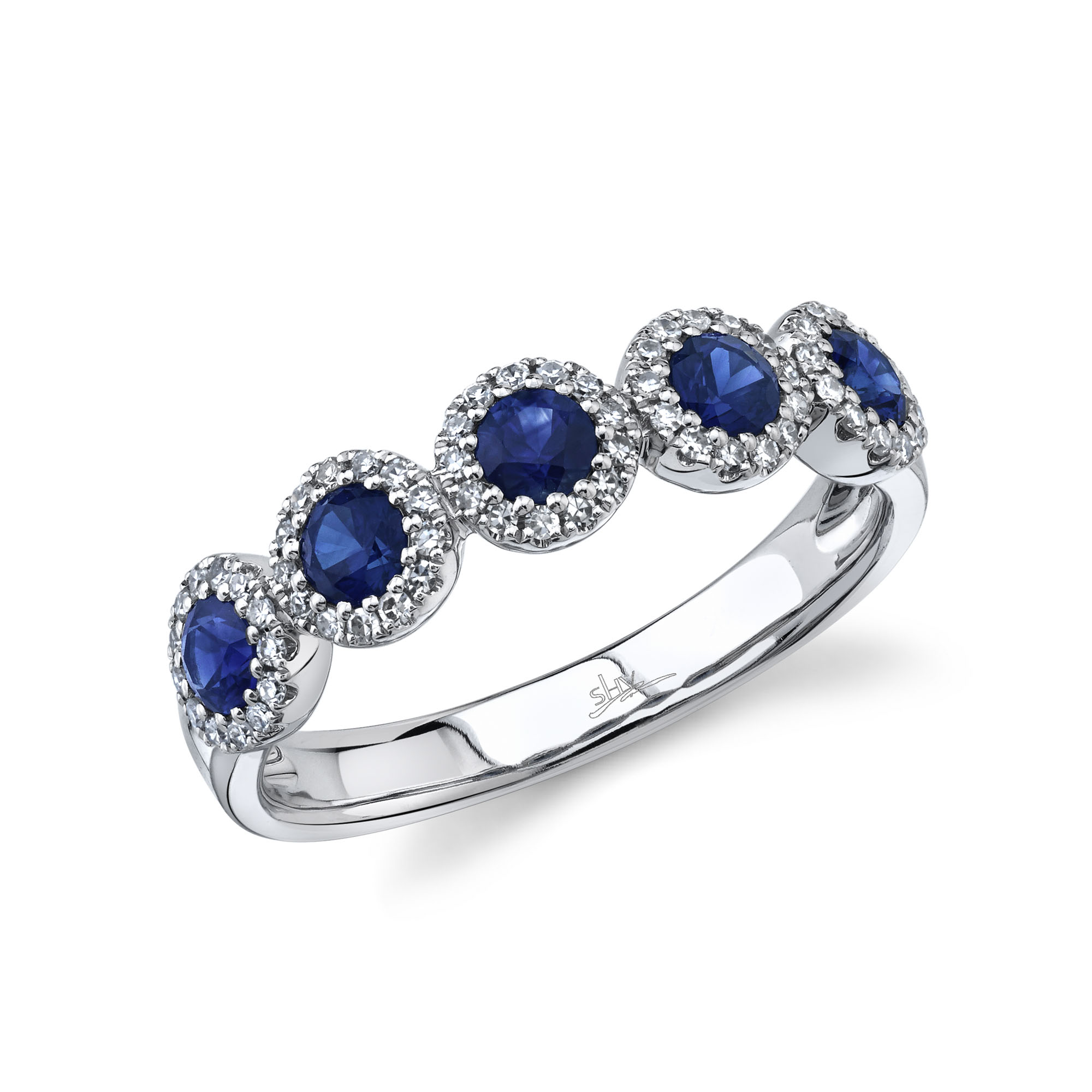 Diamonds with Blue Sapphire Band Antons Fine Jewelry Baton Rouge