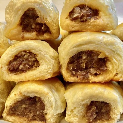 Mini Sausage Rolls Recipe with Puff Pastry Fluxing Well
