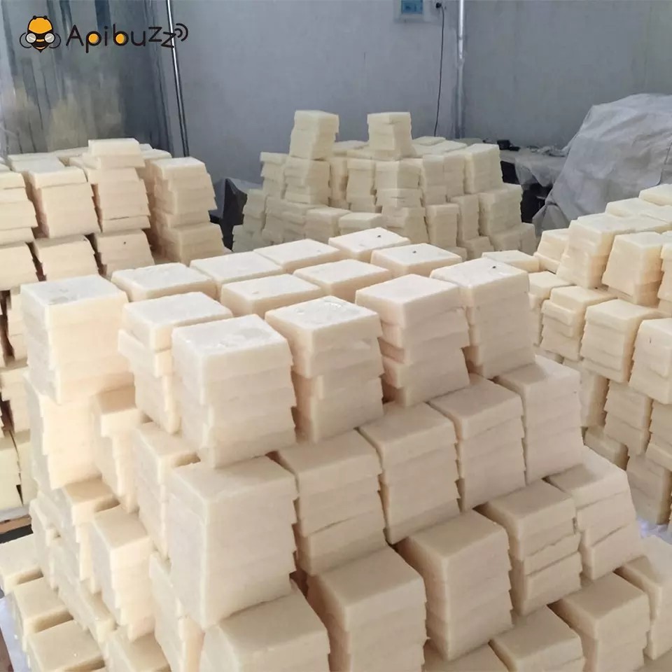 White Pure Beeswax Block Edible Bee Wax Bars