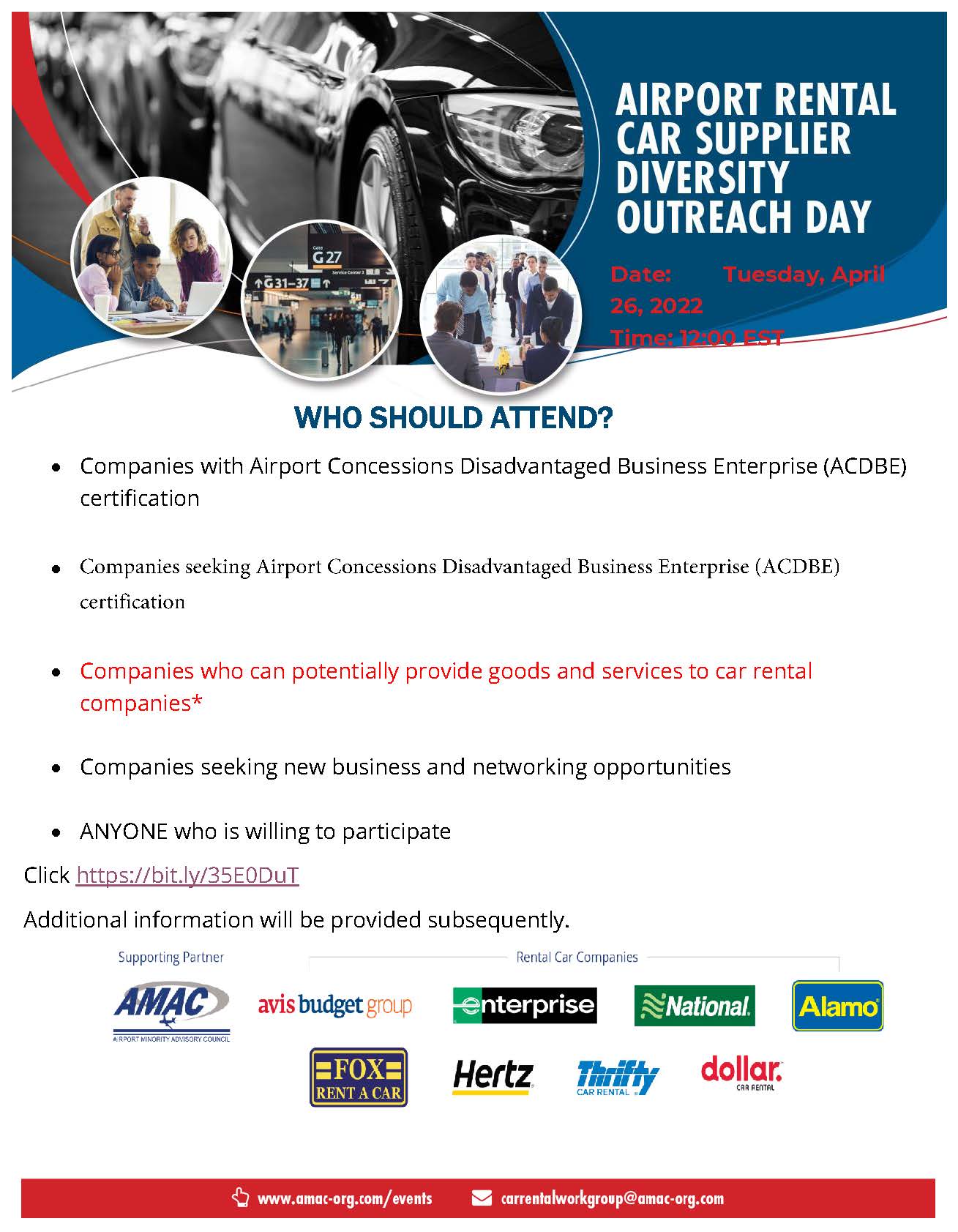 Airport Rental Car Supplier Diversity Outreach Day! Augusta Regional Airport