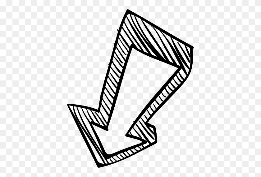 Down Arrow Sketch Sketch PNG FlyClipart