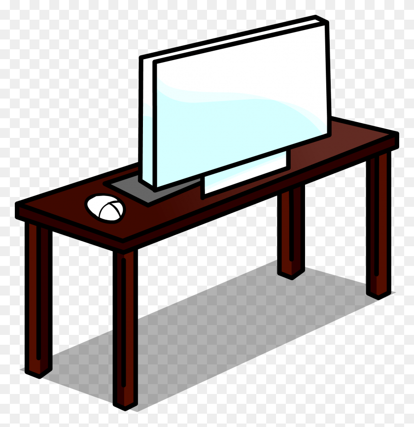 Desk Desk Free Clip Art Illustration Material Cut Collection Computer