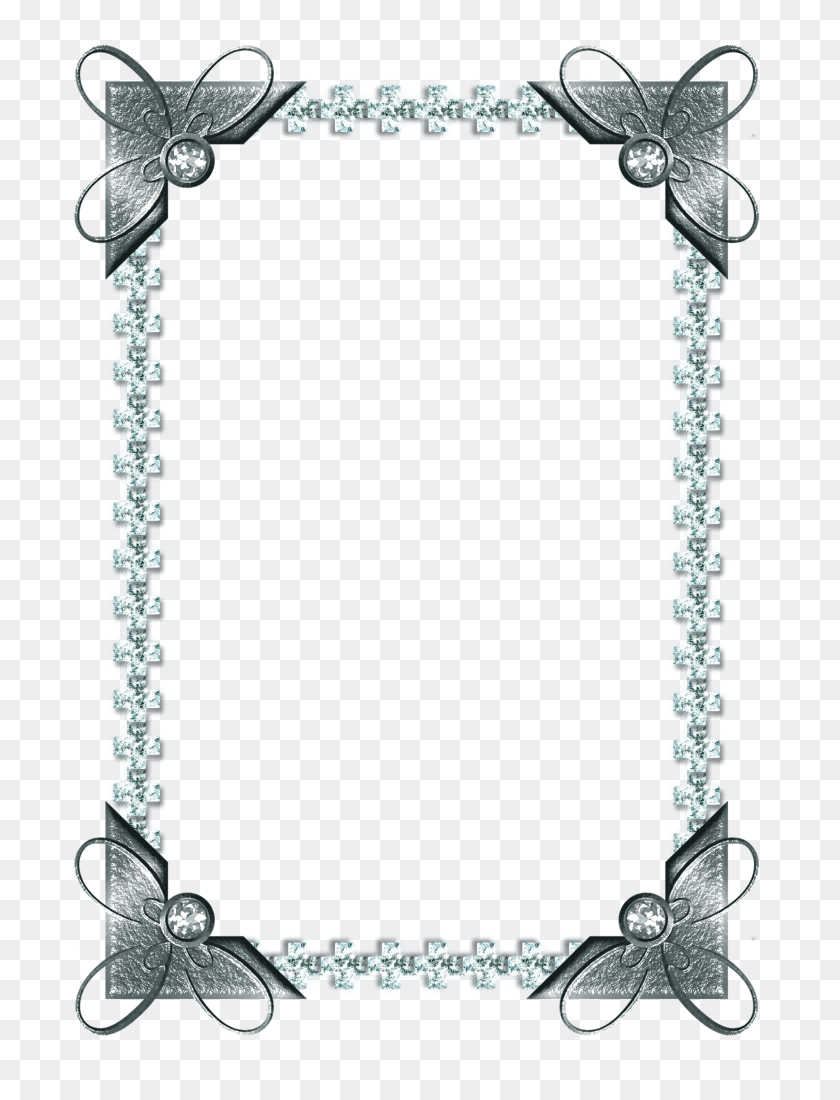 Elegant Silver Design Border
