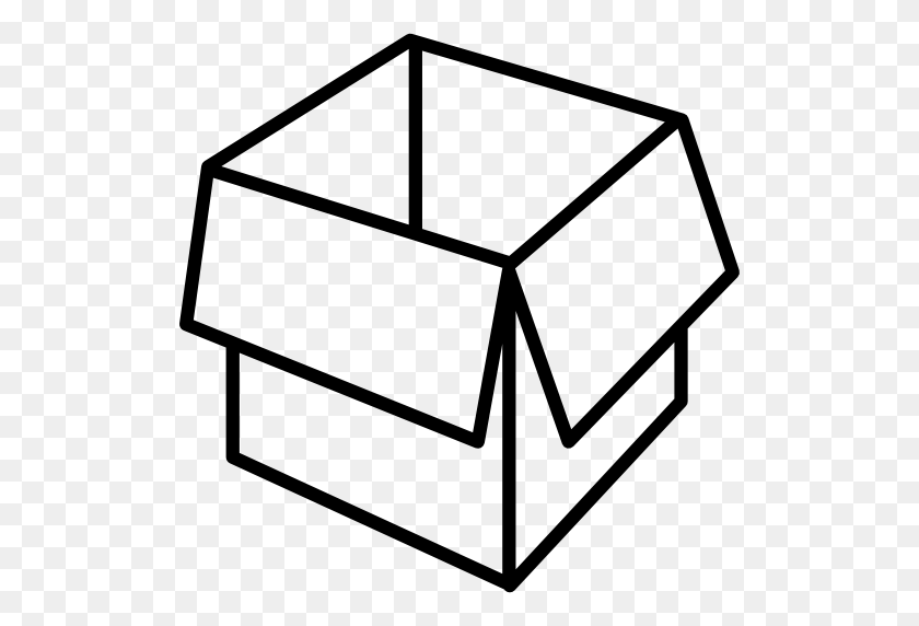 Packaging Box Opened Outline Box Outline PNG FlyClipart