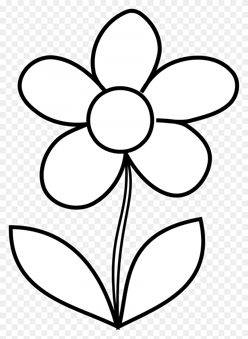 Simple Flower Bw Simple Flower Clipart Stunning free transparent