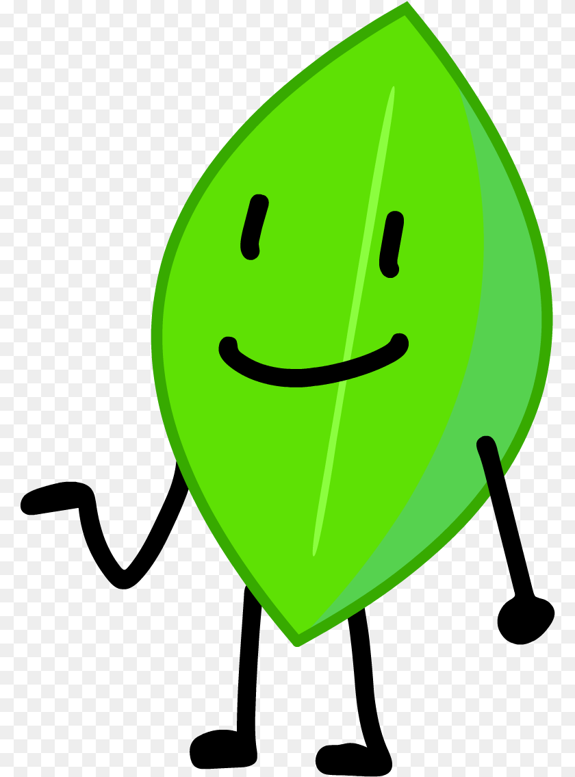 Bfb Beep Leafy, Leaf, Plant, Disk Sticker PNG FlyClipart