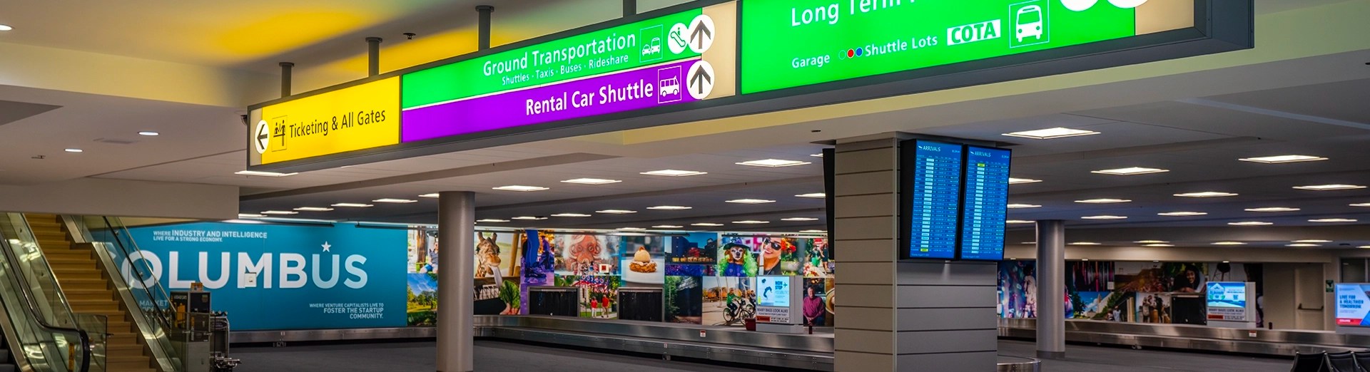 Terminal map John Glenn International (CMH) & Rickenbacker (LCK