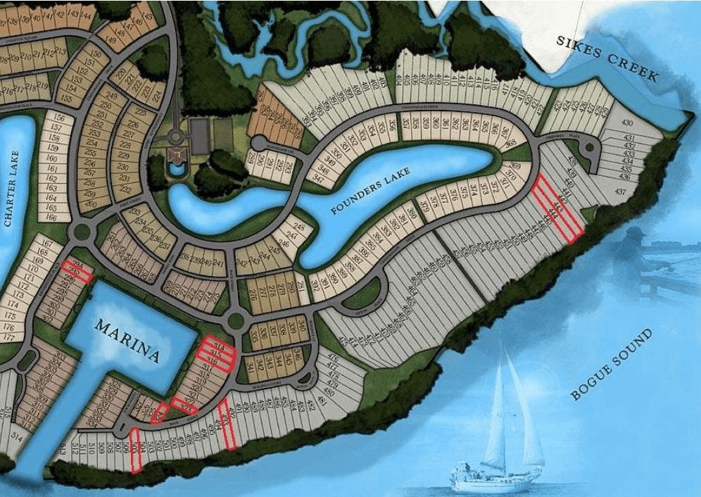 Prime Waterfront Lots at Bogue Sound, NC Campbell Property Group