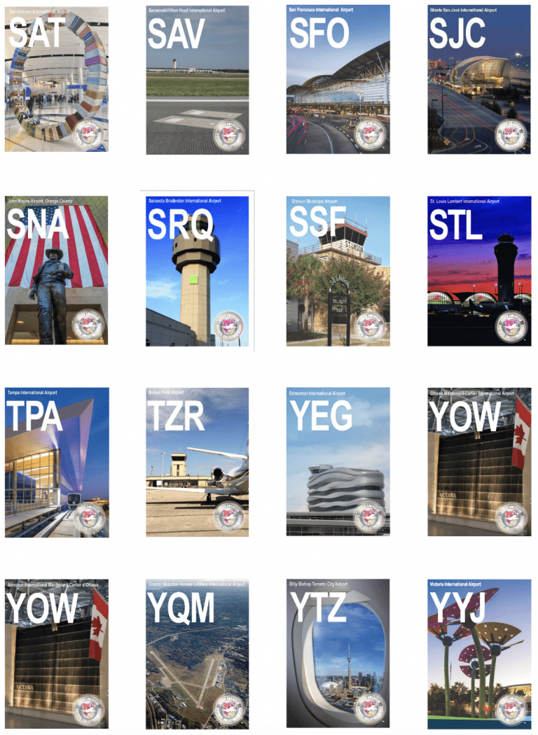 Airport trading cards Edmonton International Airport