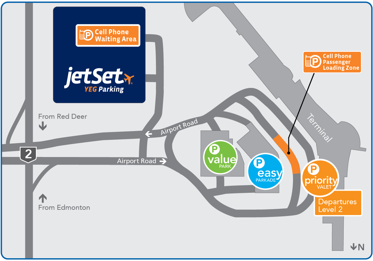 Parking maps Edmonton International Airport