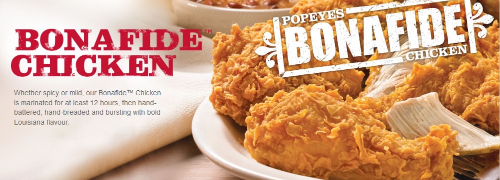 Popeyes Menu & Specials Canada