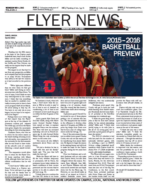 nov Flyer News Univ. of Dayton's Student Newspaper