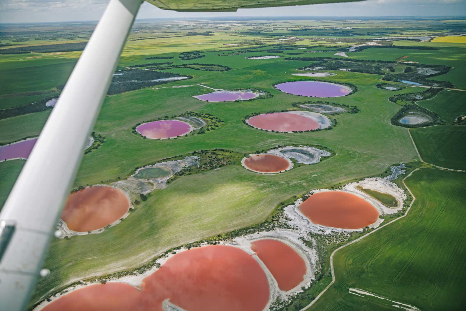 Pink Lakes and Lucky Bay Scenic Flight
