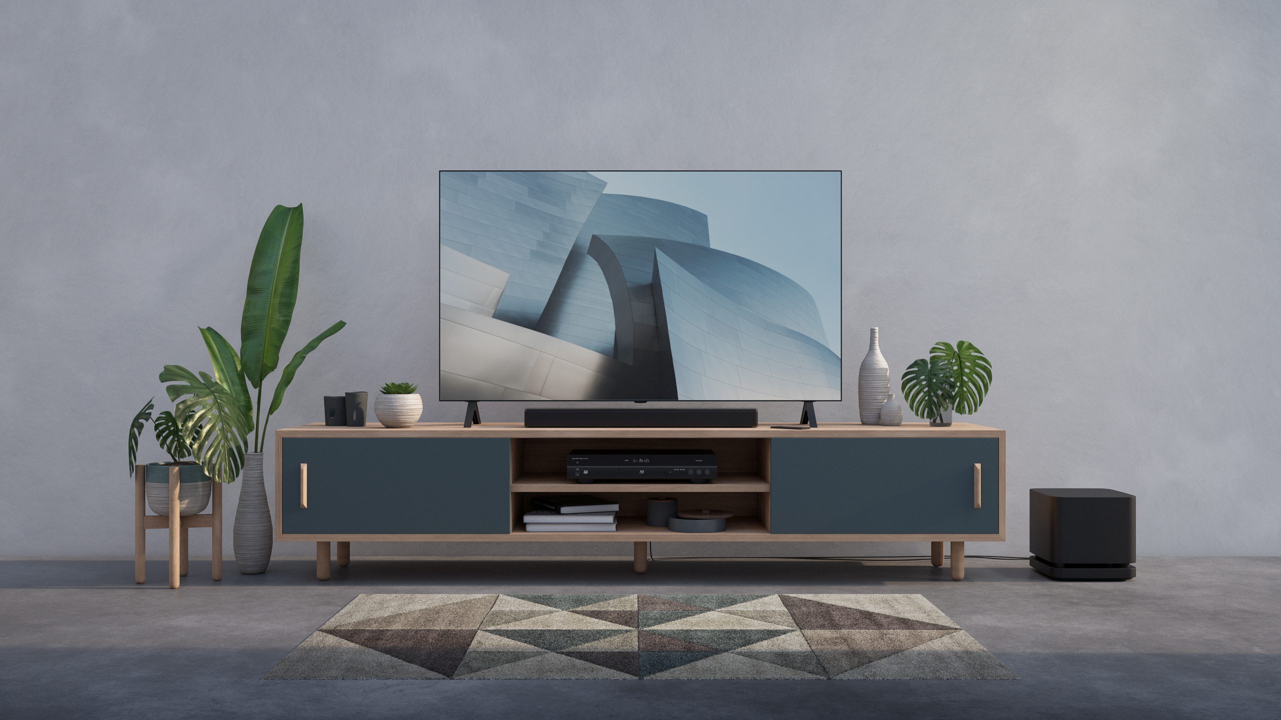 Living room TV set FlyingArchitecture