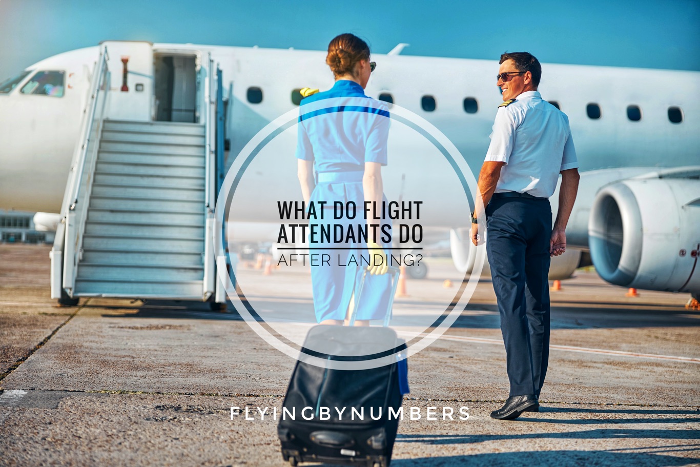 What do flight attendants do after landing? (6 examples