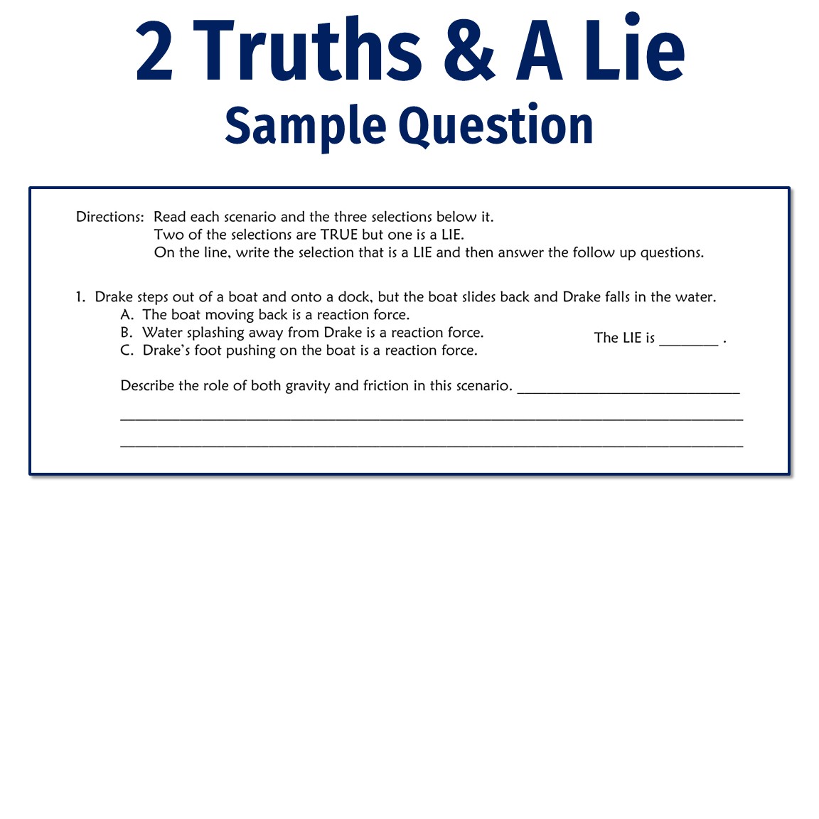 Newton's Third Law Activity: Action and Reaction Worksheet - Flying