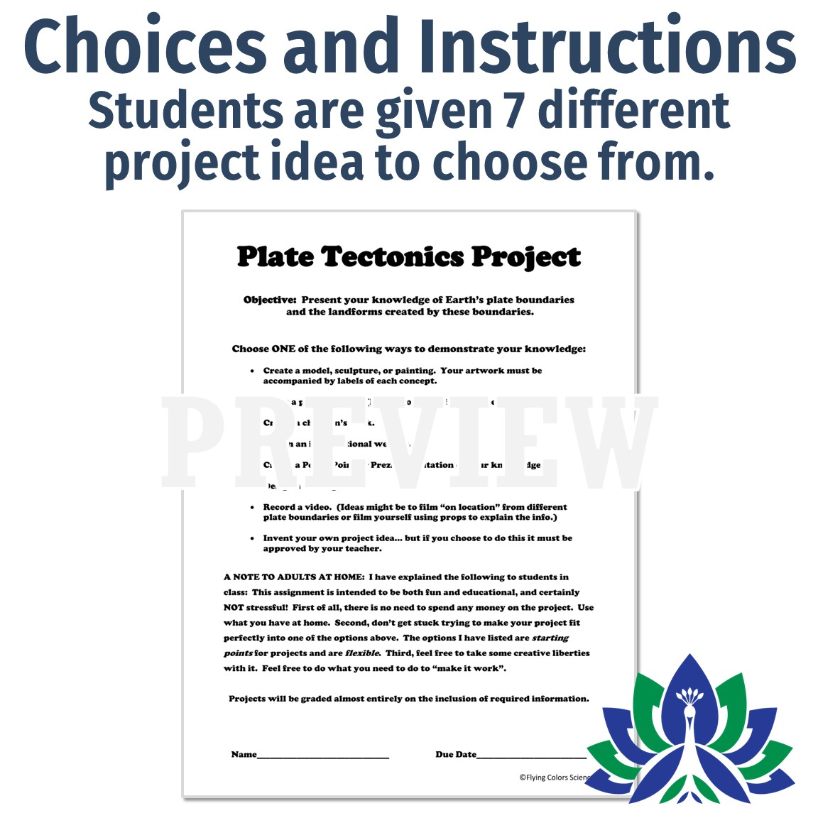 Plate Tectonics Project - Flying Colors Science