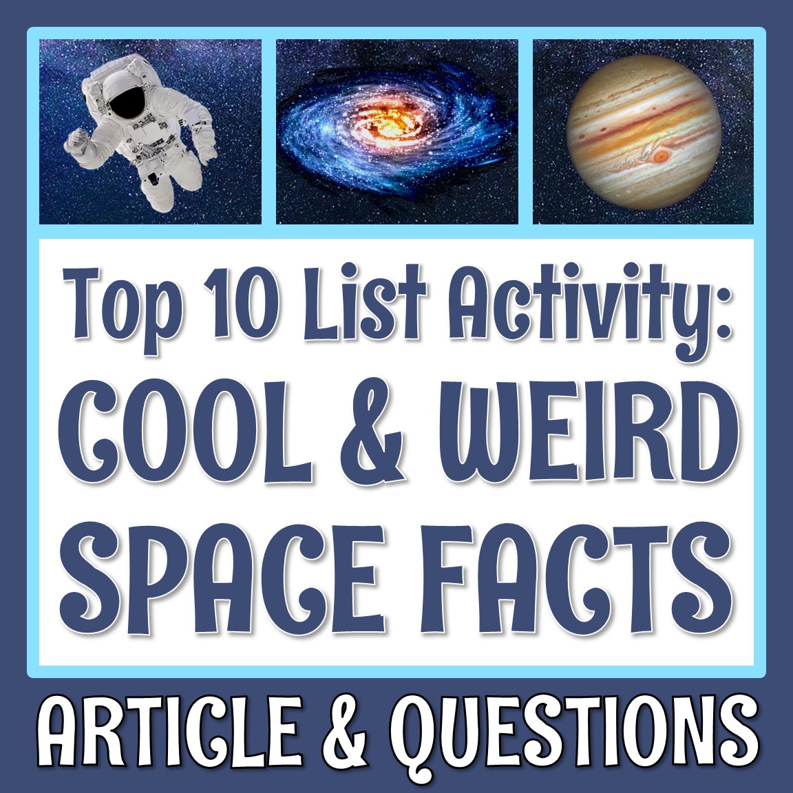 Fun Space Facts Reading and Worksheet Flying Colors Science