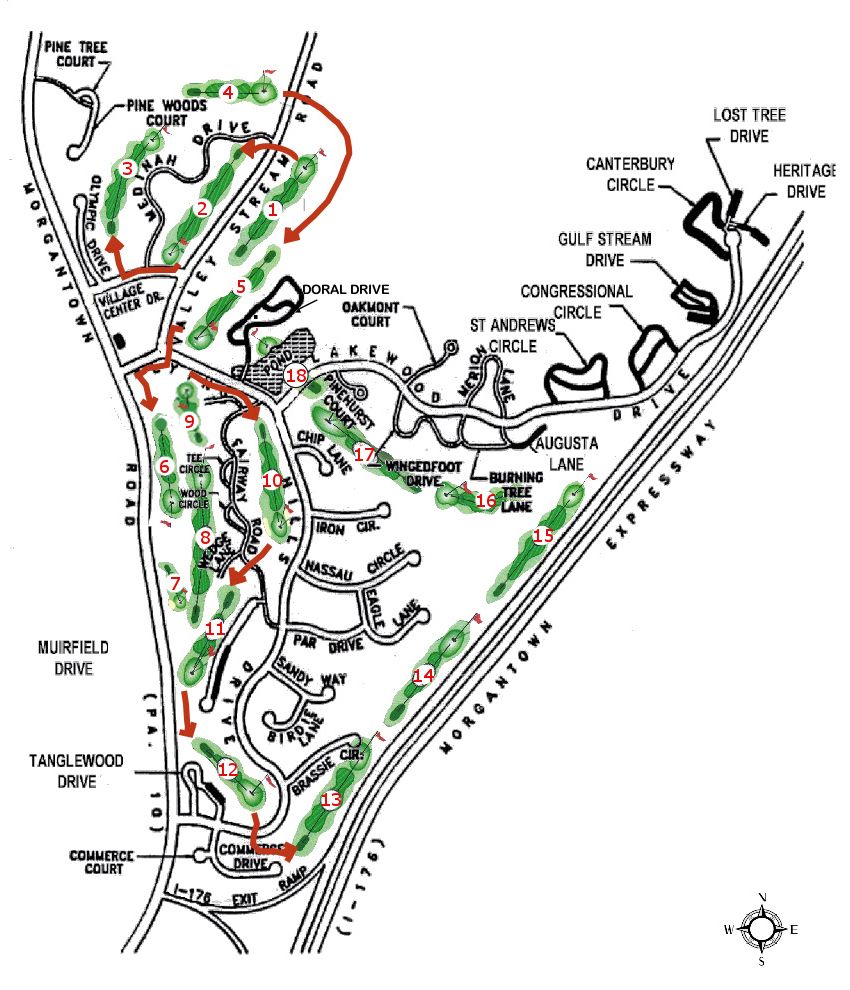 Course Map Flying Hills Golf Course