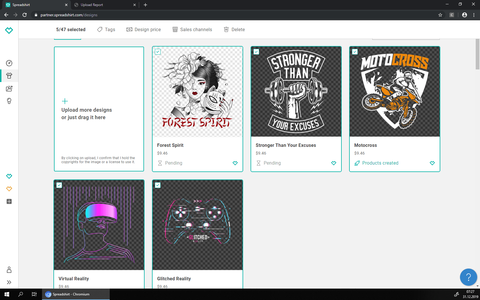 Spreadshirt Upload Automatiser Flying Upload