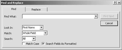Find and Replace HandsOn Microsoft Access A Practical Guide to