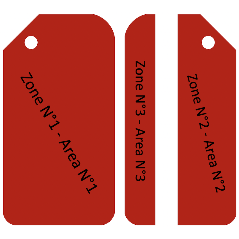 Metal bagtag 100 customizable Red
