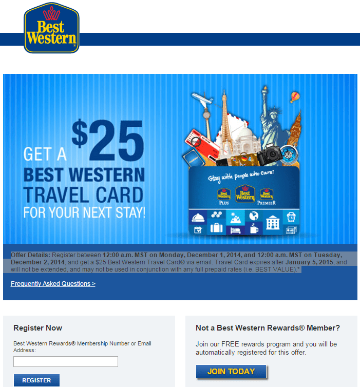 Free 25 Best Western Travel Card! FlyMiler