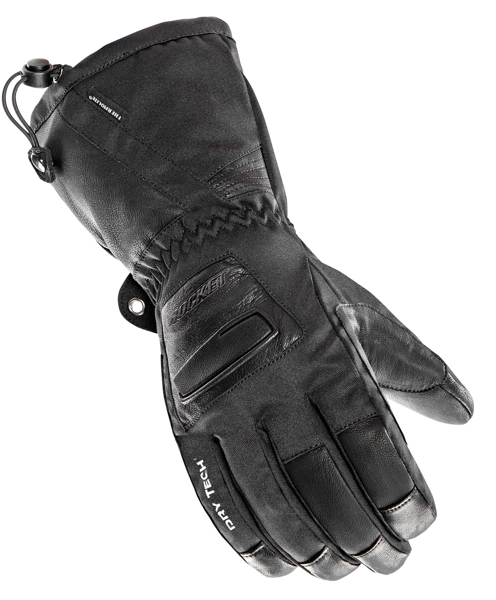 Joe Rocket Black Mens Latitude Leather/Textile Gauntlet Motorcycle