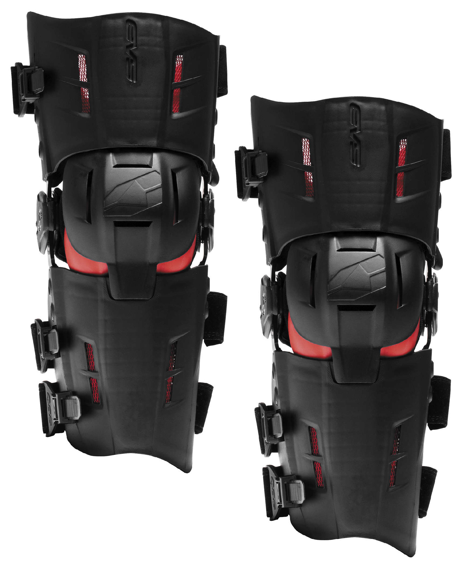 EVS Mens Black/Red RS9 Dirt Bike Knee Brace Pair MX ATV eBay