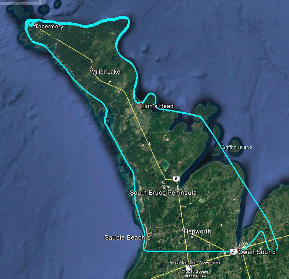 Bruce Peninsula Tour Owen Sound Flight Services