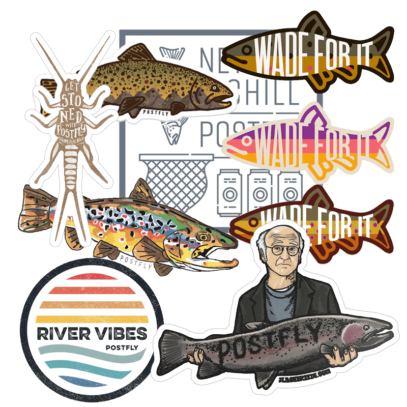 Postfly Fly Fishing Stickers Fly Fishing Stickers and Decals