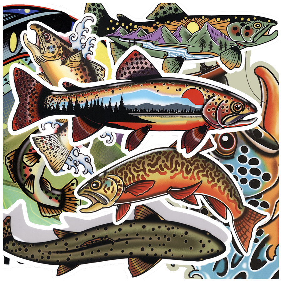 Drew Wilson Stickers Fly Slaps Fly Fishing Stickers and Decals