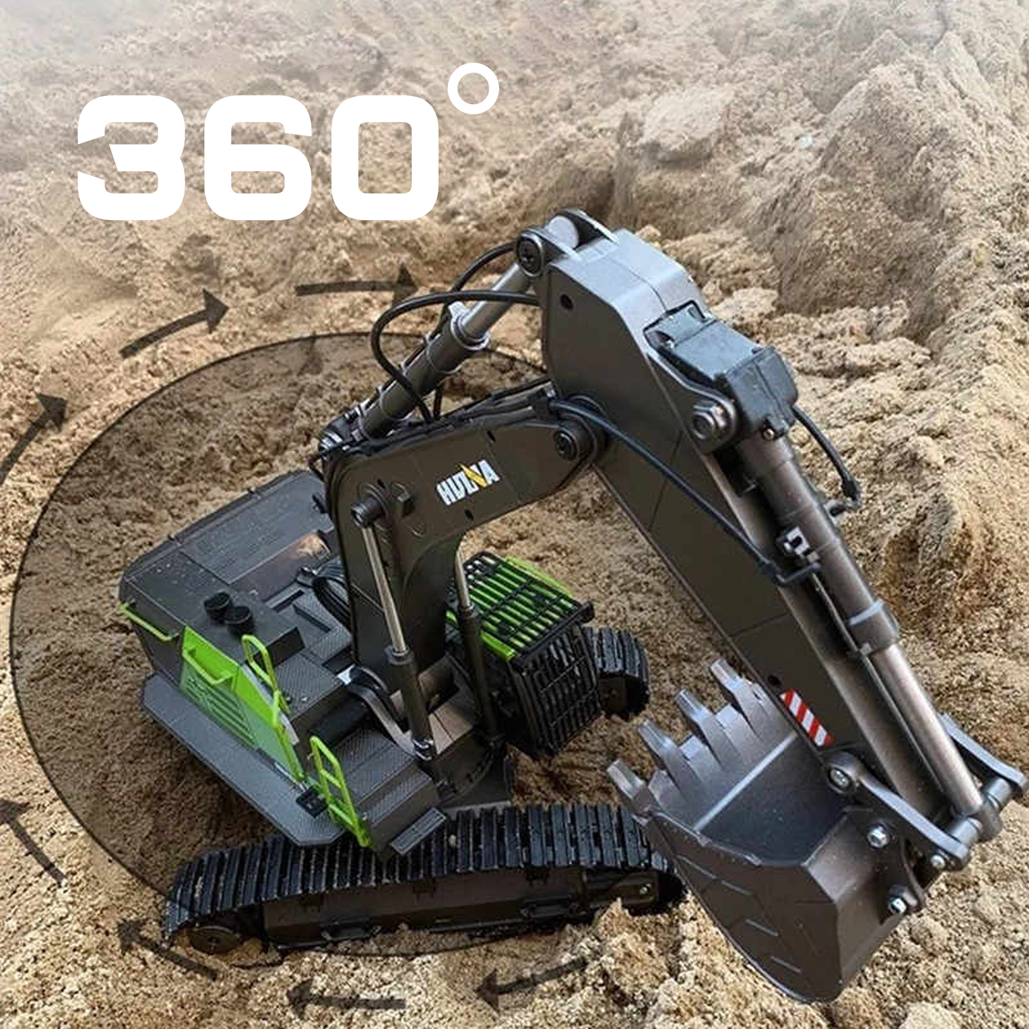 Huina 1593 RC Bagger Metall 114 Ferngesteuerter Kettenbagger voller