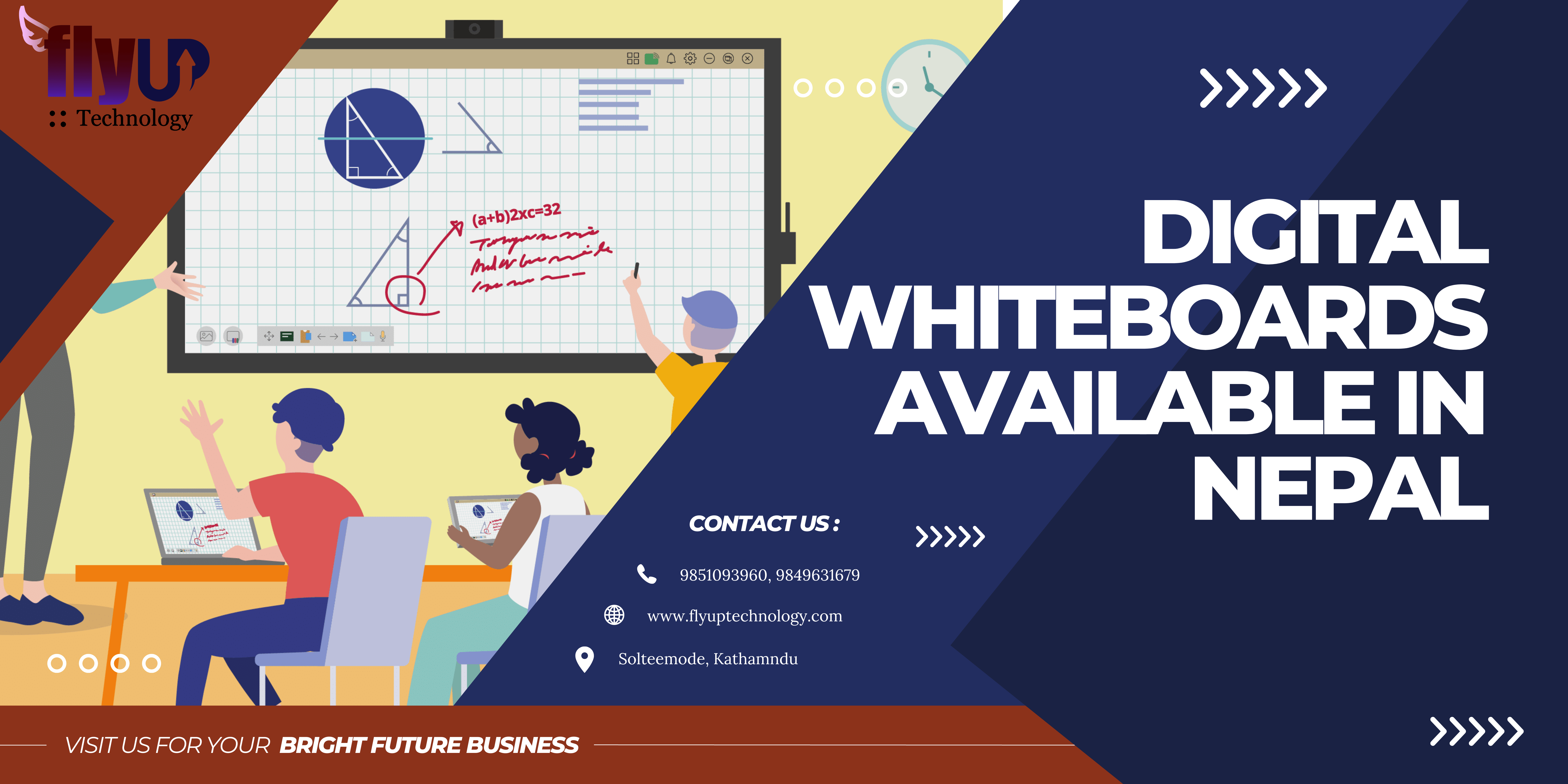 Digital Whiteboard Available in Nepal Flyup Technology Digital LED