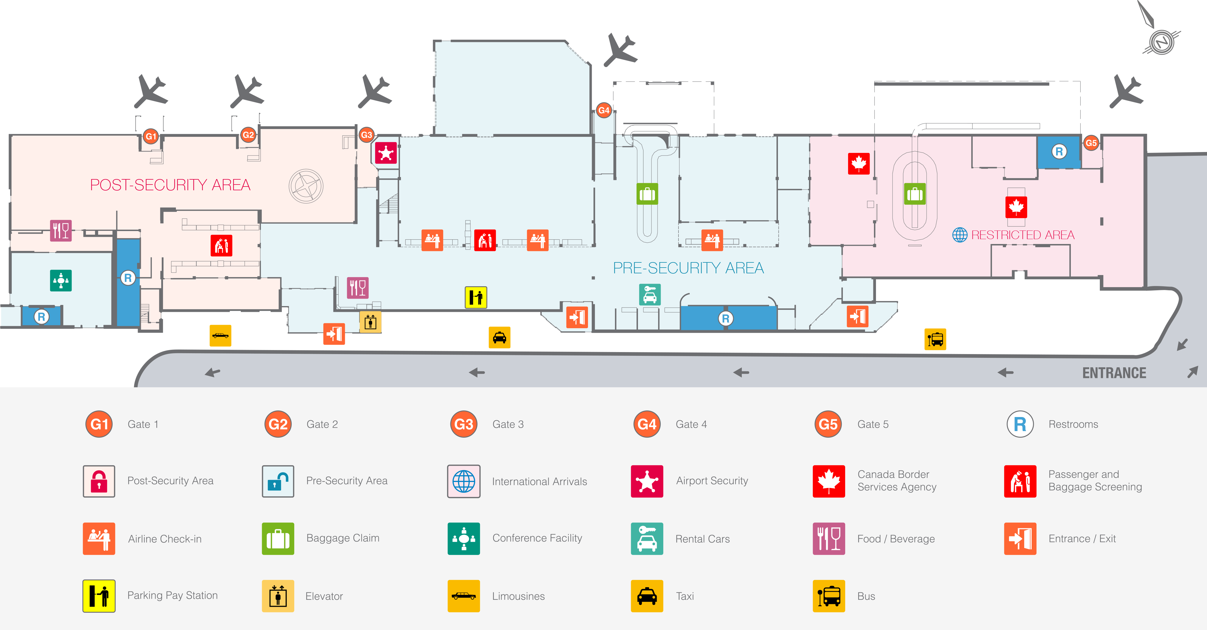 Concessions & Terminal Map Fly YQG