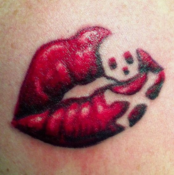 Red Lips Tatoo