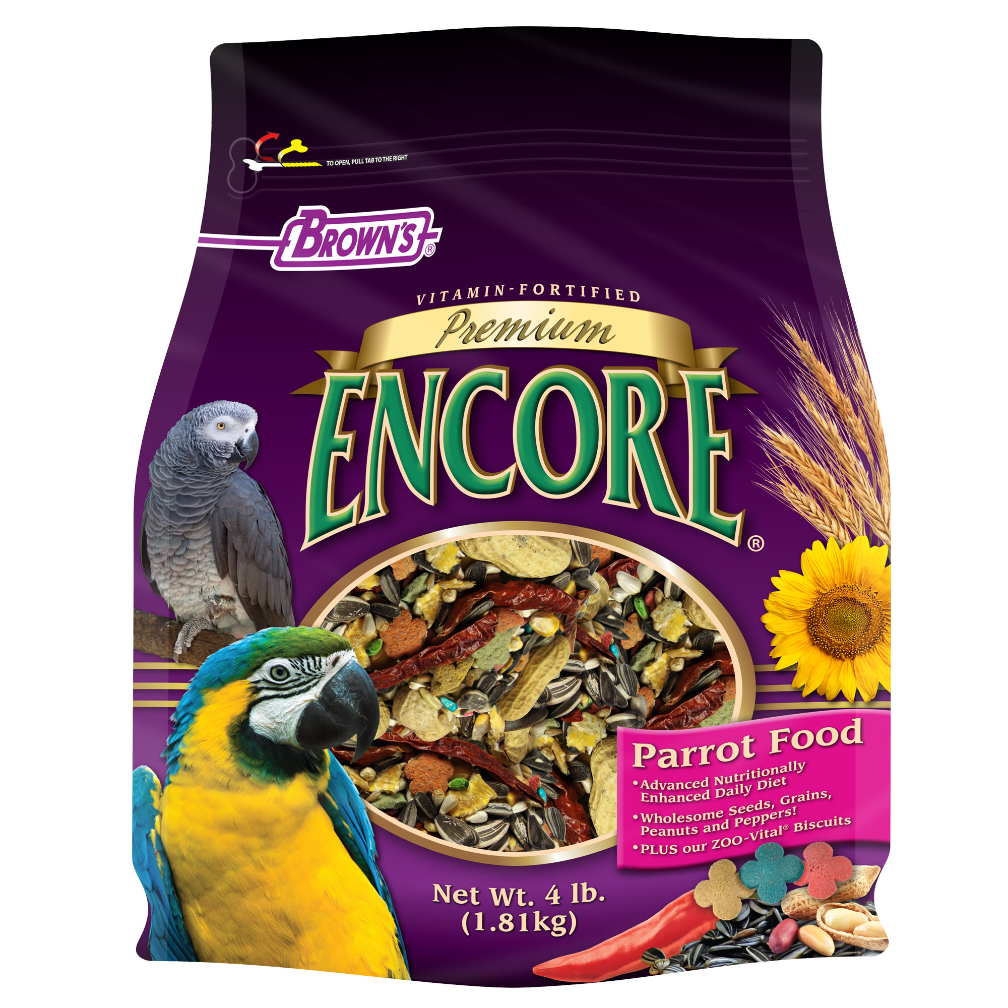 Brown's Pet Food Encore® Premium Parrot Food