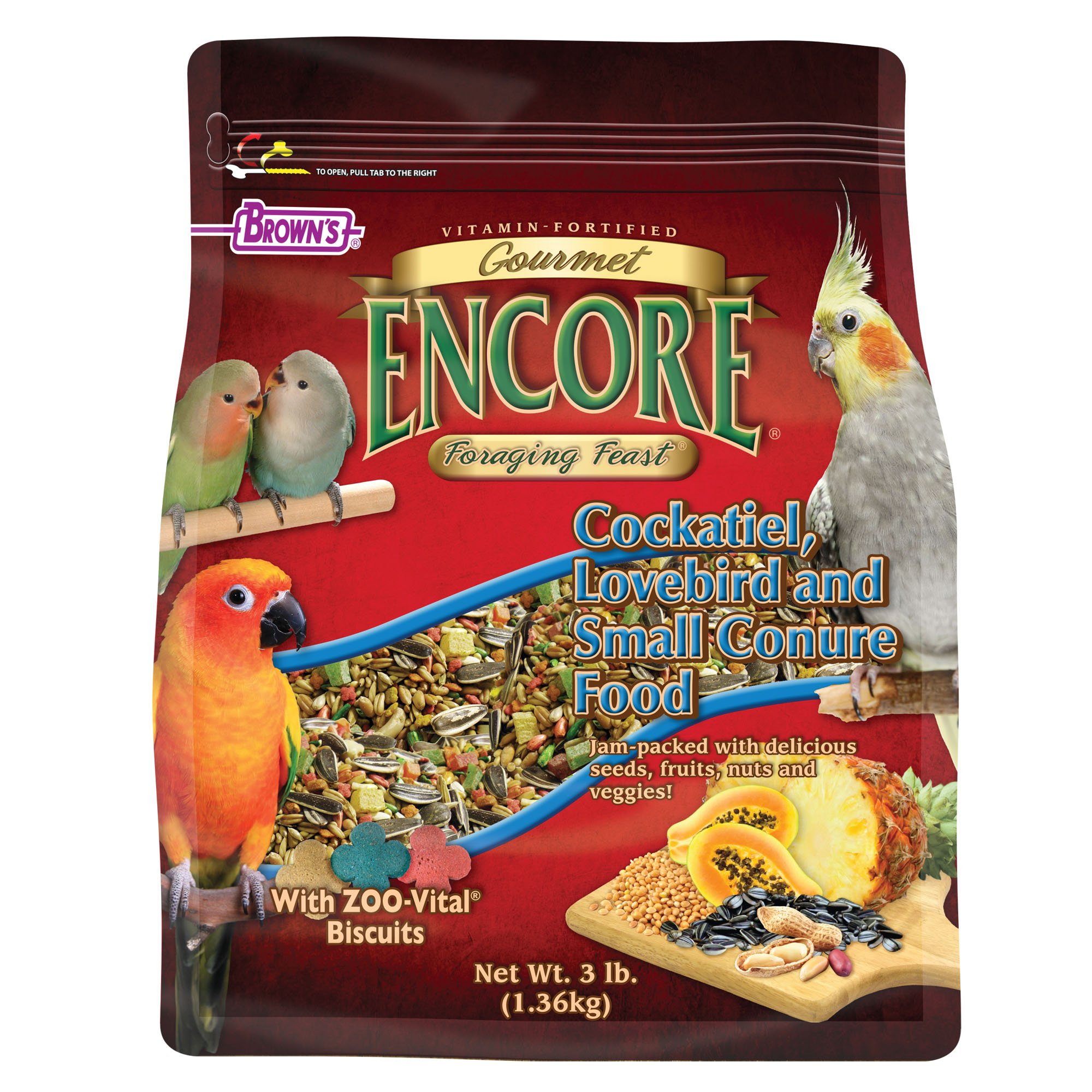 Brown's Pet Food Encore® Cockatiel Food Gourmet Foraging Feast®