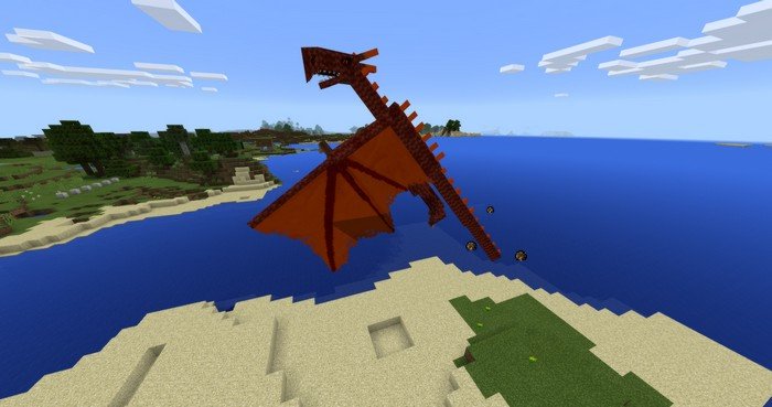 Tameable Dragons mod for Minecraft PE 1.0.5