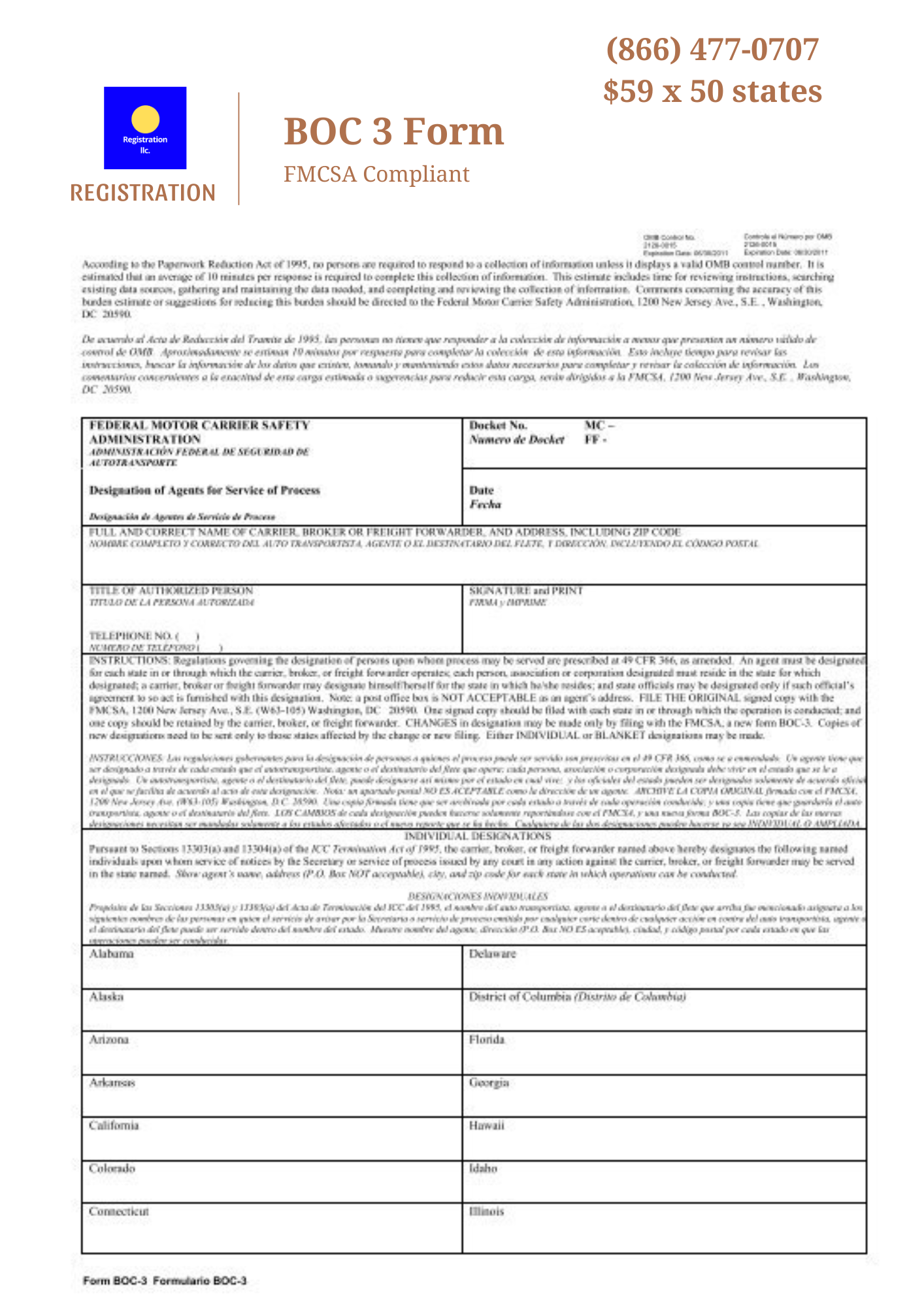 Can I File a BOC3 Online? FMCSA Registration