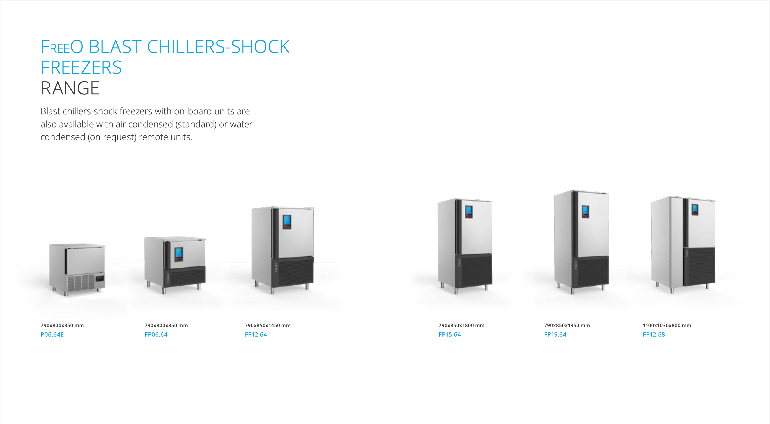 Blast Freezers & Holding FM Display Concepts