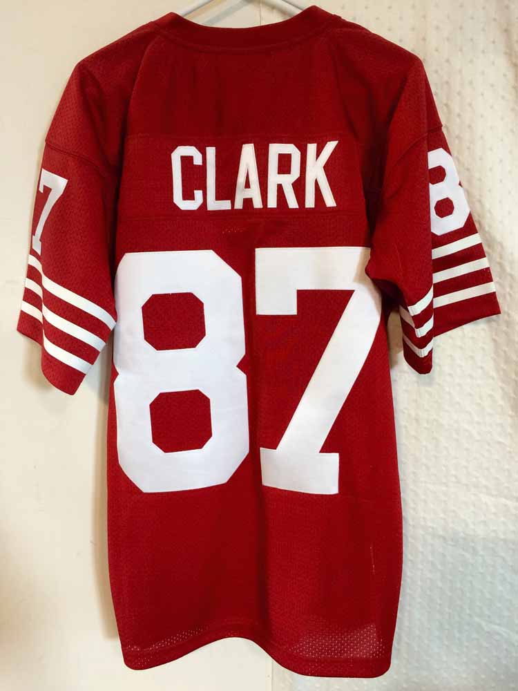 Mitchell and Ness Authentic NFL Jersey 49ers Dwight Clark Red Throwback