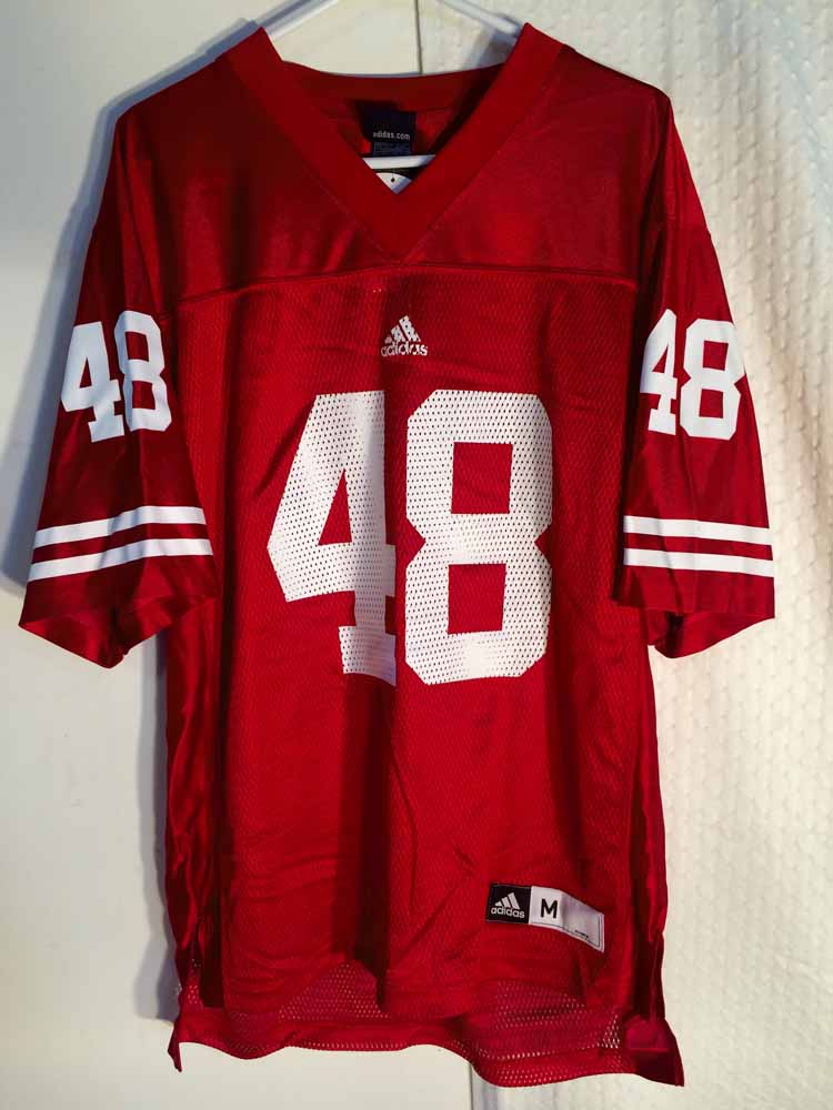 Adidas NCAA Jersey Wisconsin Badgers 48 Red sz M eBay
