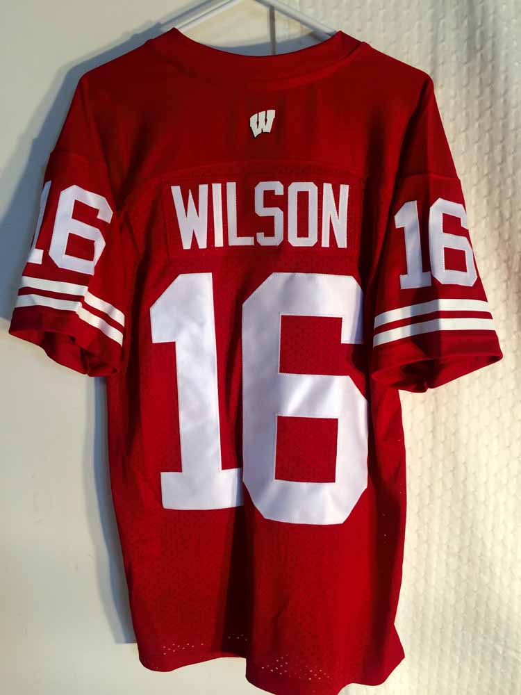 Adidas Premier NCAA Jersey Wisconsin Badgers Russell Wilson Red sz S