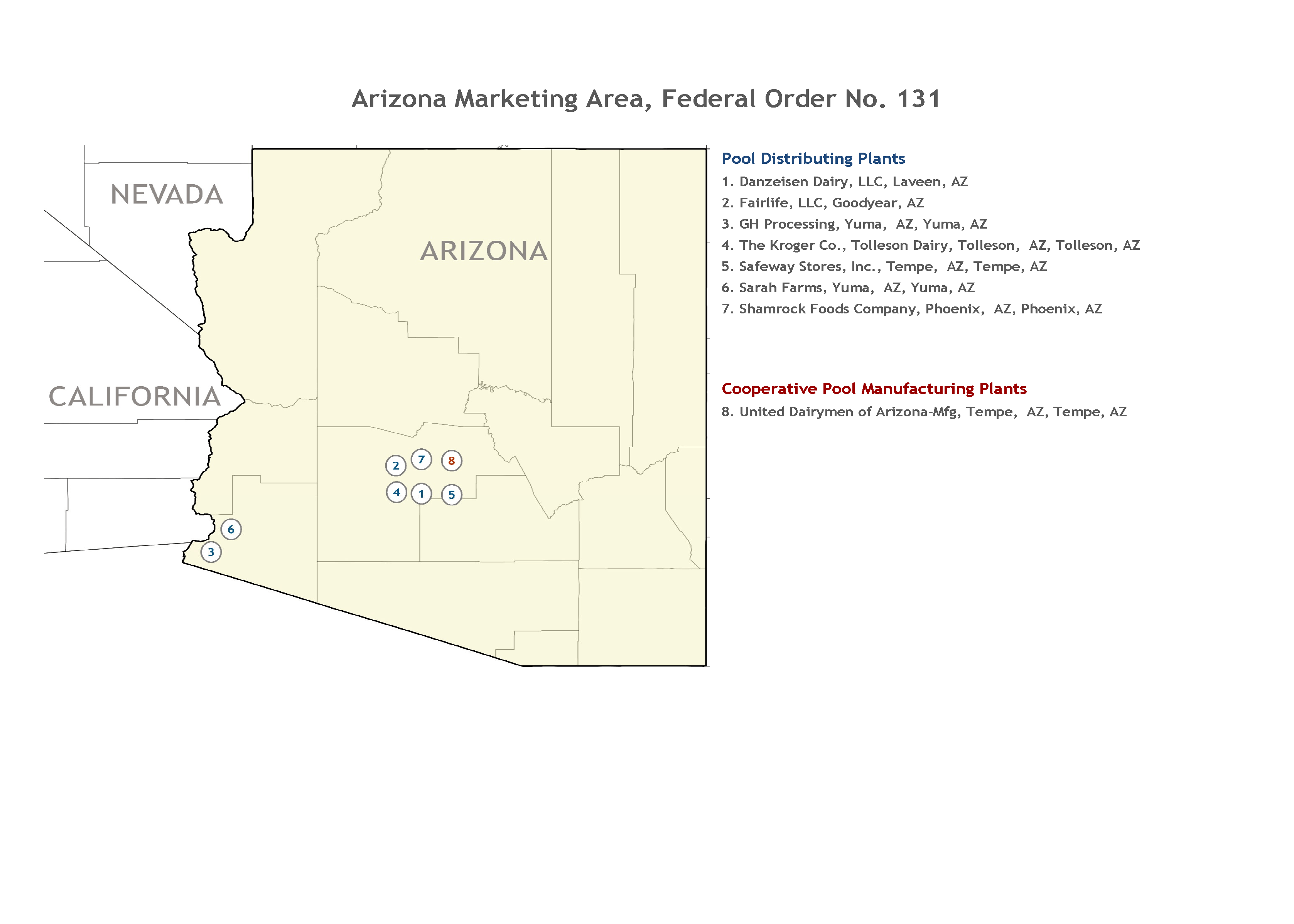 Pacific Northwest & Arizona Marketing Areas Federal Order 124 & 131