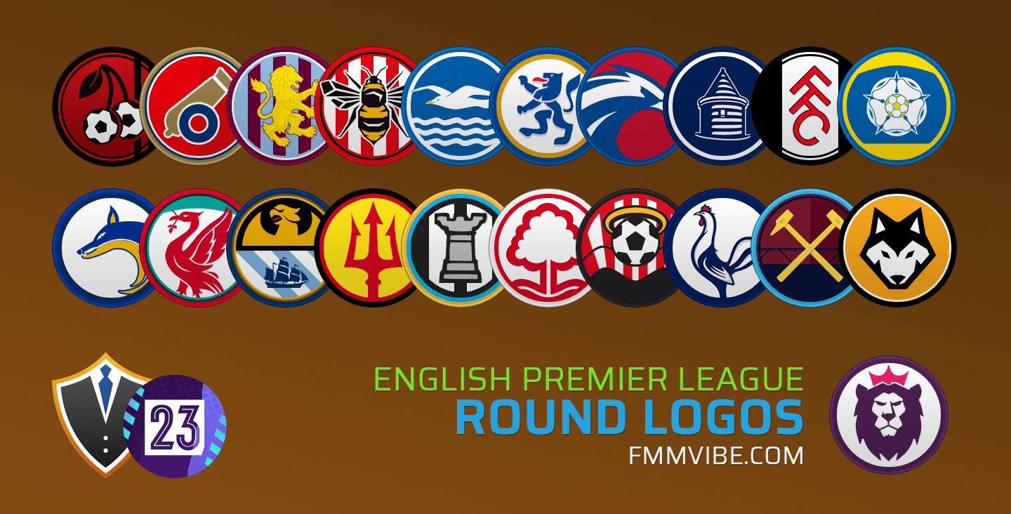 Round Logos English Premier League Football Manager 2023 Mobile FMM Vibe
