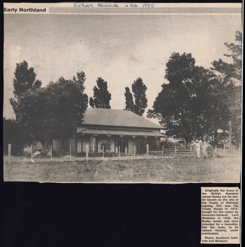 Home of James Busby and site of the Treaty of Waitangi signing Far