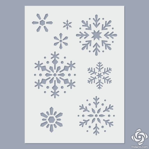 FNDECO Stencil Snowflakes FNDECO Arts and Crafts